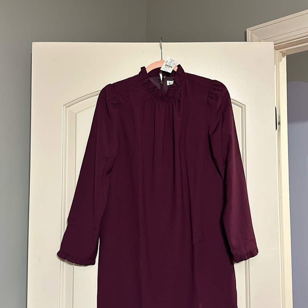 NWT J Crew deep purple dress